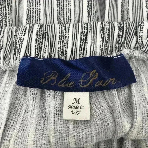 BLUE RAIN SKIRT WOMENS MEDIUM BEACH WEAR STRIPED COASTAL COTTAGE WRAP COMFORT - Picture 3 of 10